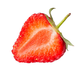 草莓。在白色背景上孤立