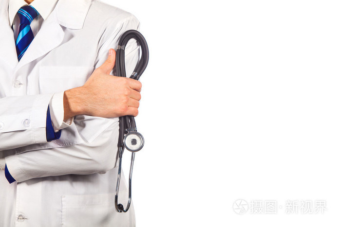 医疗保健职业人和医学概念医生用听诊器