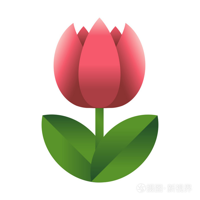 郁金香花矢量图标