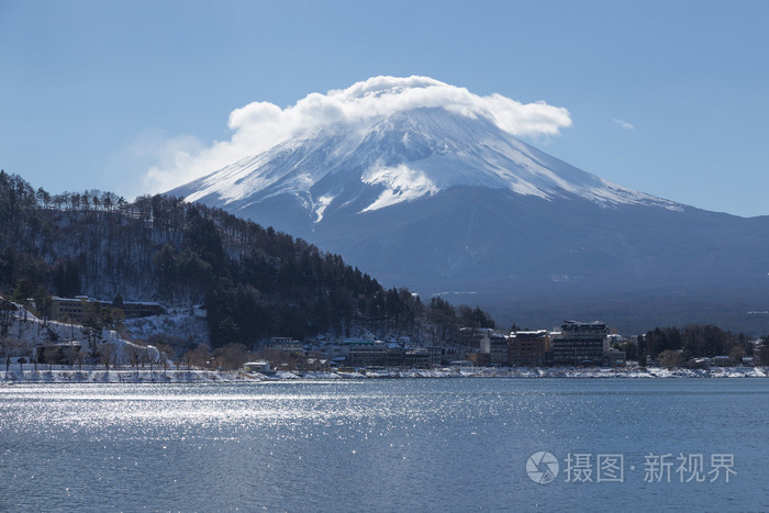 在冬天日本富士山
