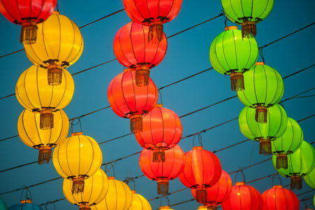 传统中国新年灯笼是为庆祝