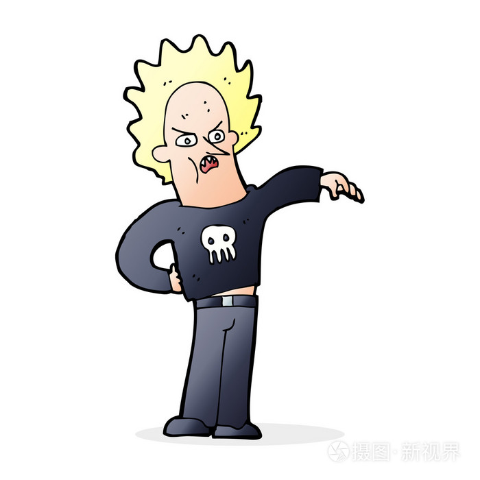 卡通坏男孩