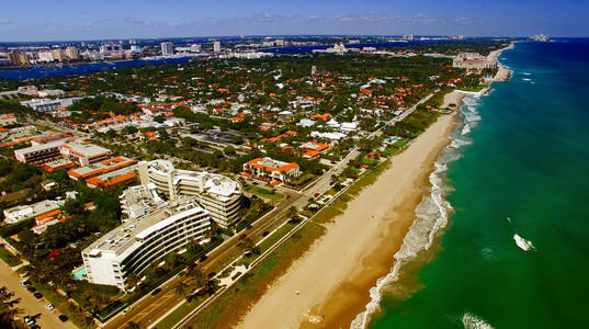 佛罗里达州棕榈海滩的鸟瞰图