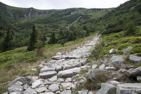 在波兰，欧洲 Karkonosze 巨人 山