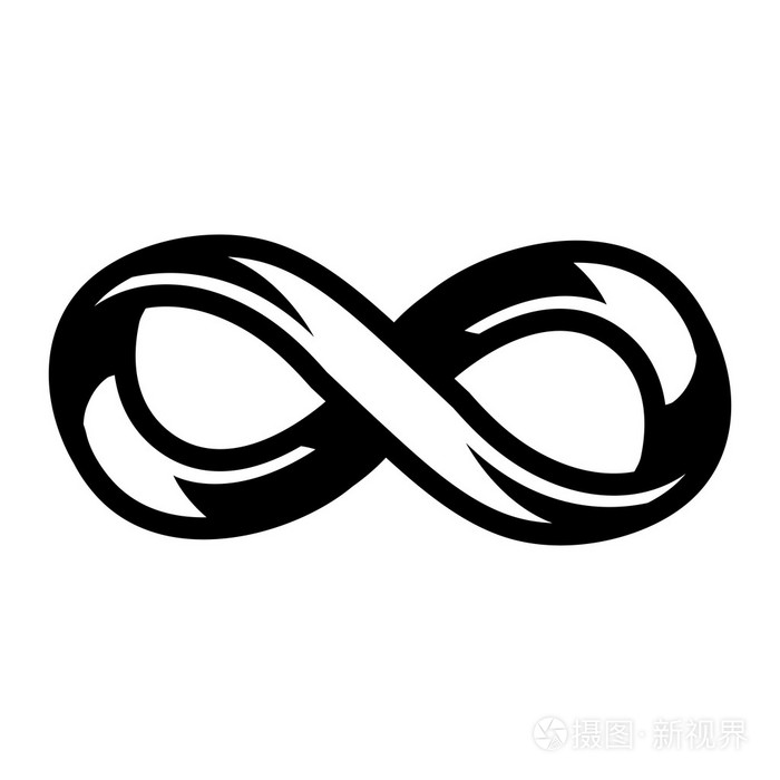 无限循环符号矢量图标