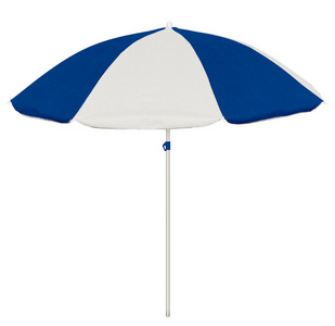 沙滩伞蓝色和白色