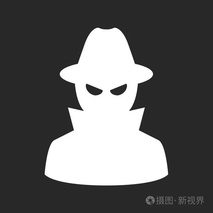 卧底私家侦探或间谍的帽子和外套
