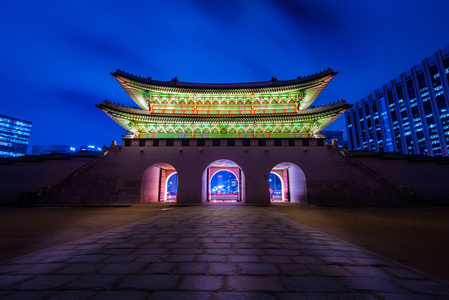 在韩国首尔景福宫的光化门图片