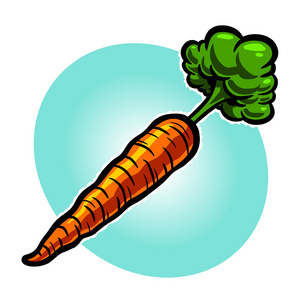 胡萝卜蔬菜矢量图标