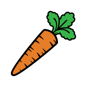 胡萝卜蔬菜矢量图标