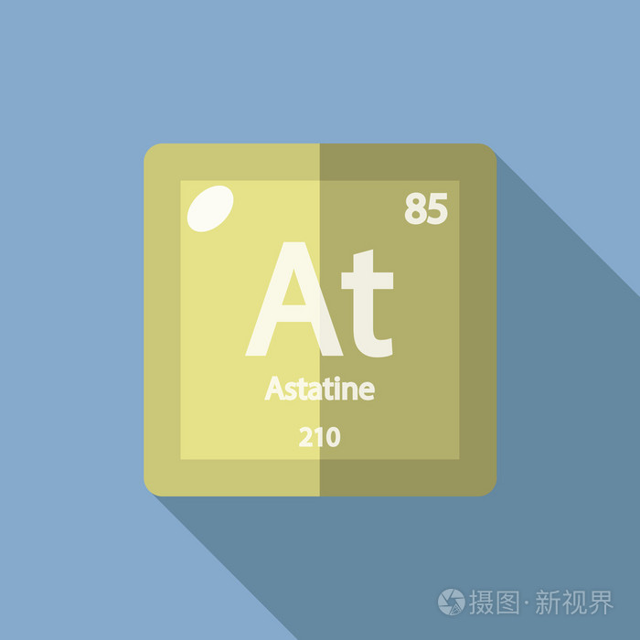 chemical element astatine flat