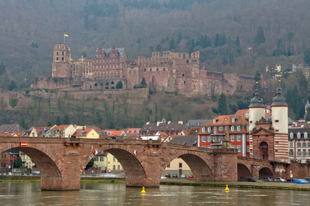 海德堡城堡和旧桥图片