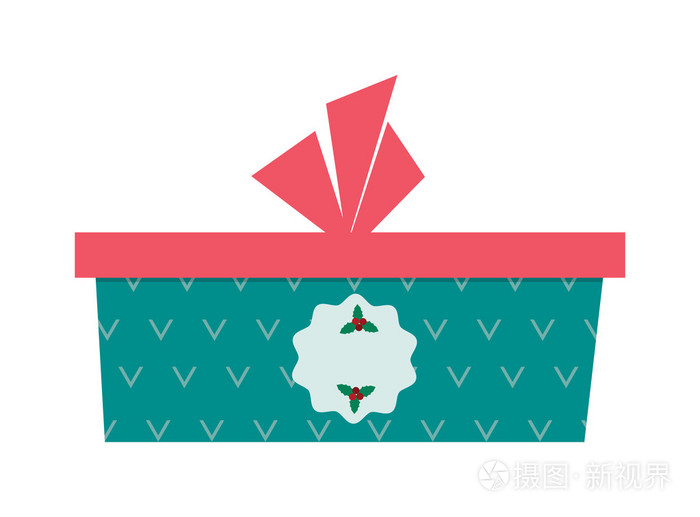 gft生日礼品盒配带卡通矢量图标