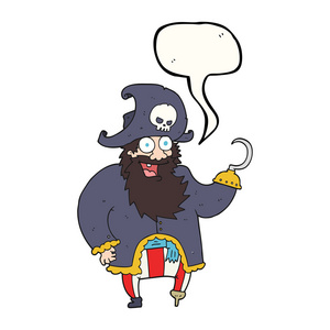 演讲泡沫卡通海盗船长图片