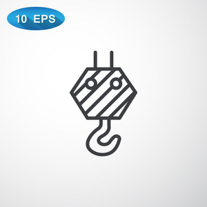 起重机吊钩图标的象形图