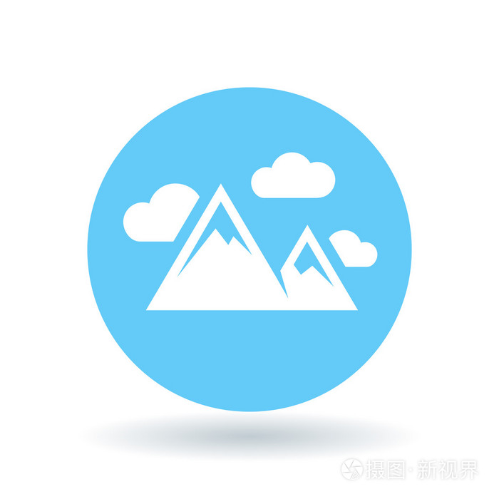 山脉标志. 山符号. 山峰标志. 矢量
