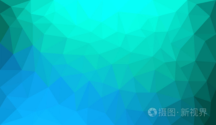 蓝绿渐变抽象多边形背景