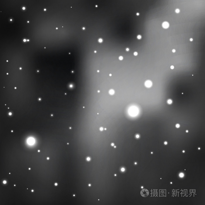 灰色底纹.群集中的宇宙星云的恒星.矢量抽象背景