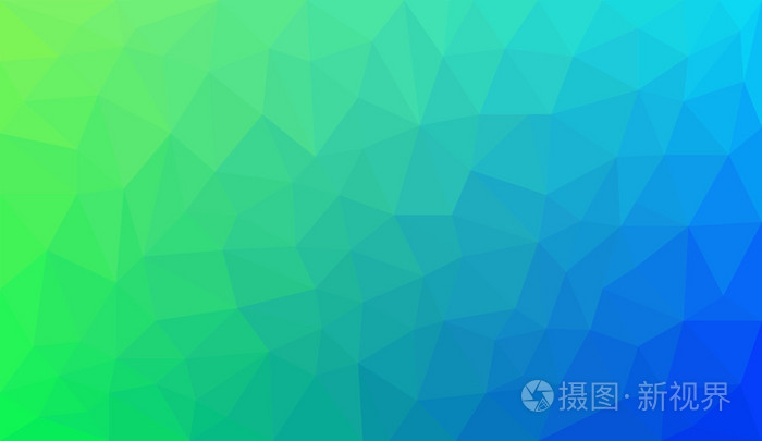 蓝绿渐变抽象多边形背景