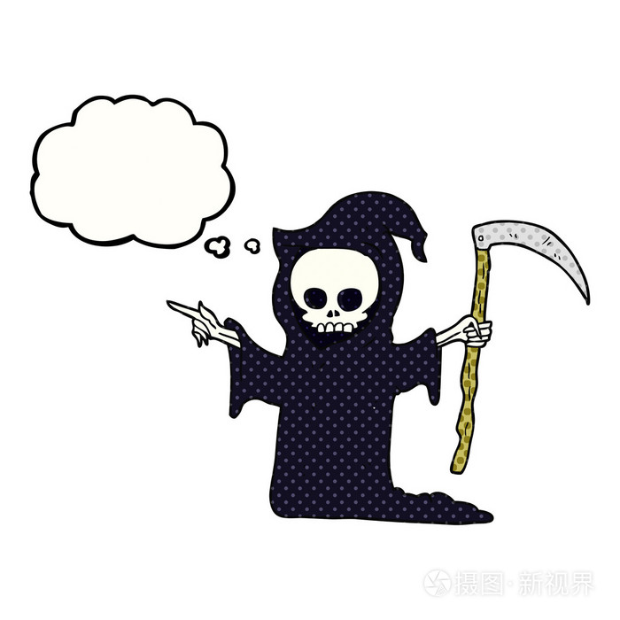 用镰刀以为泡沫卡通死