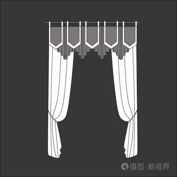 装饰窗帘素描