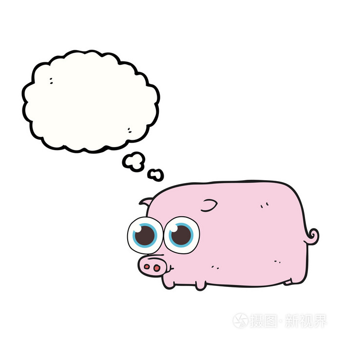 想用漂亮的大眼睛泡沫卡通小猪