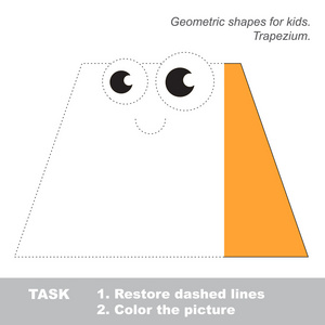 梯形是彩色。矢量跟踪游戏