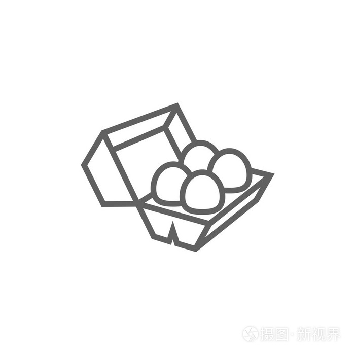 鸡蛋在纸箱包装线图标