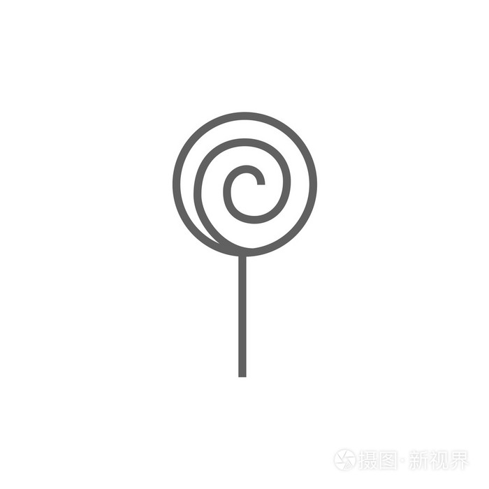 螺旋棒棒糖线图标