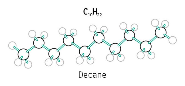 C10h22 癸烷分子