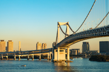 东京，日本城市景观的视图