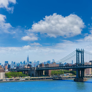 摩天大楼 纽约市 天际线 电缆 建筑学 风景 景点 美国