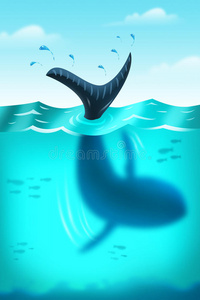 鲸鱼潜入水下
