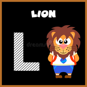 按字母顺序 幼儿园 小写字母 削减 狮子 要素 宝贝 卡通