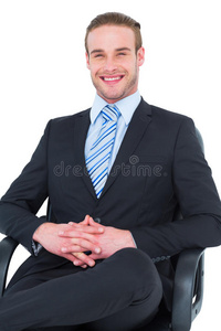 皱眉 船尾 椅子 衬衫 职业 办公室 白种人 成人 商人