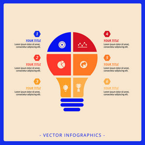 矢量灯泡的信息图表模板