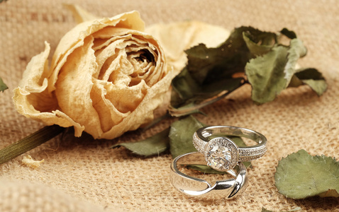 在本书的结婚仪式上的结婚戒指