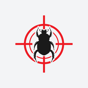 甲虫图标红色目标