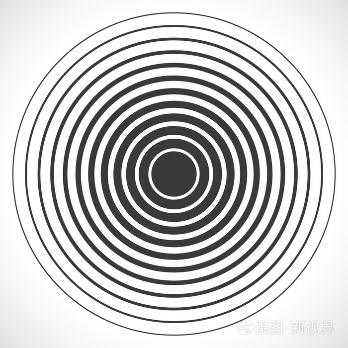 同心圆元素. 声音矢量图