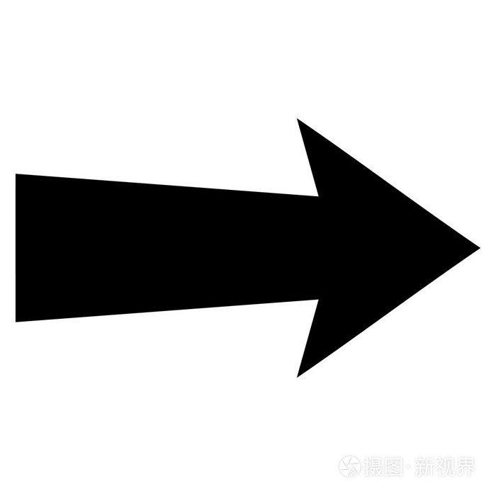 箭头右平面矢量图标