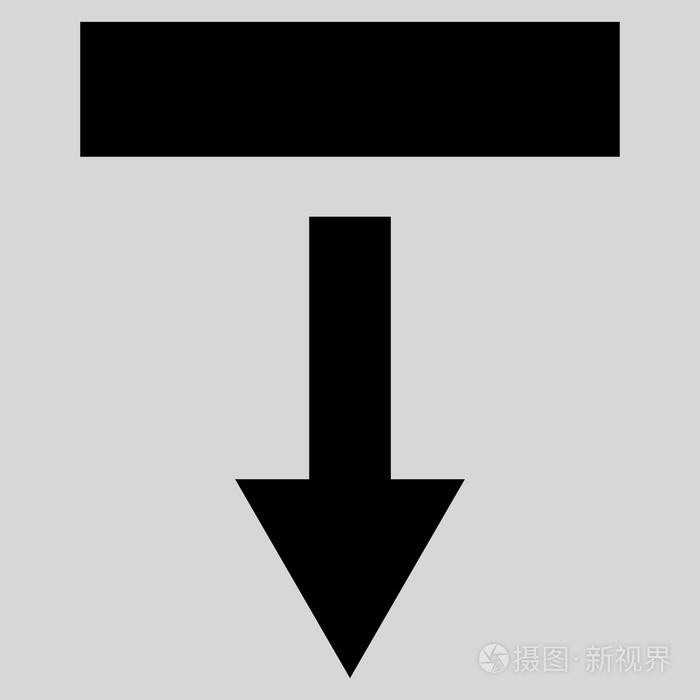 拉下平面矢量图标