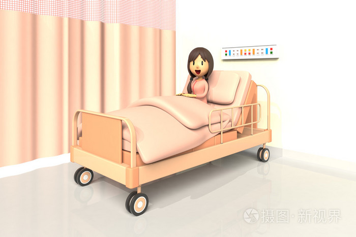 病人的住院的女孩