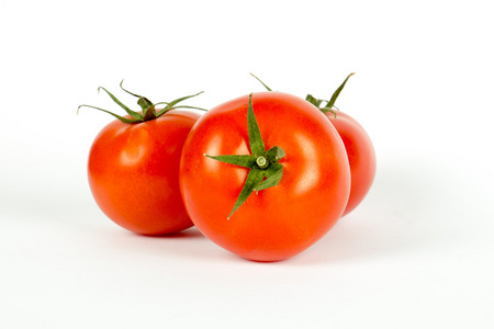 西红柿，白色背景