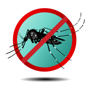 防蚊虫标志，平面图标，矢量