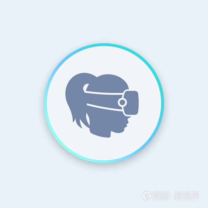 vr helmet icon, vr glasses sign, virtual reality
