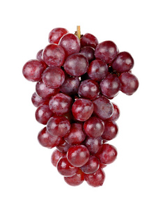 红提葡萄，孤立在白色的背景