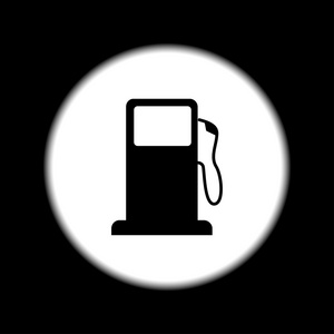 汽油泵喷嘴标志。加油站图标