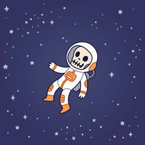 宇航员在太空中漂浮