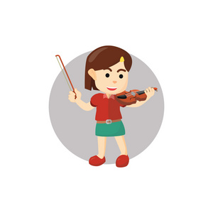女孩演奏小提琴
