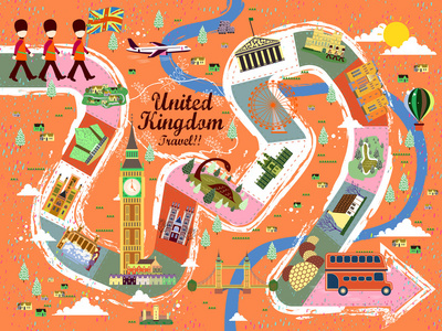 英国旅行海报图片